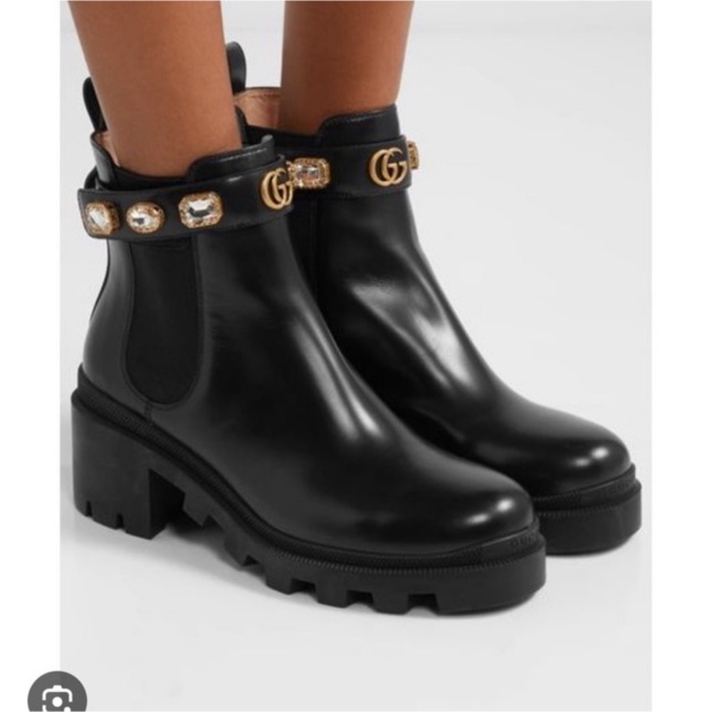 Gucci Leather Ankle Boot with Belt